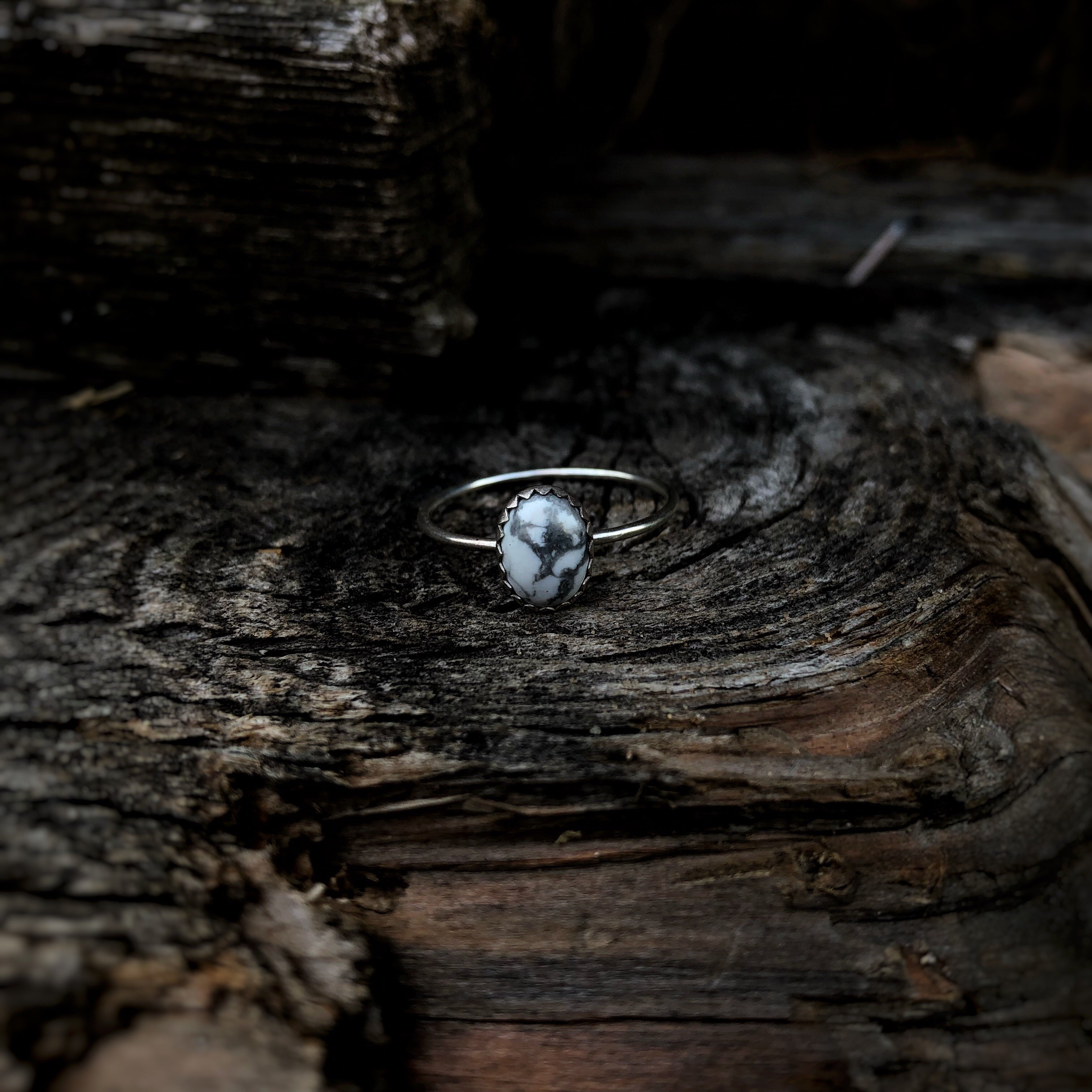 Durango Stacking Ring in 'White Buffalo'