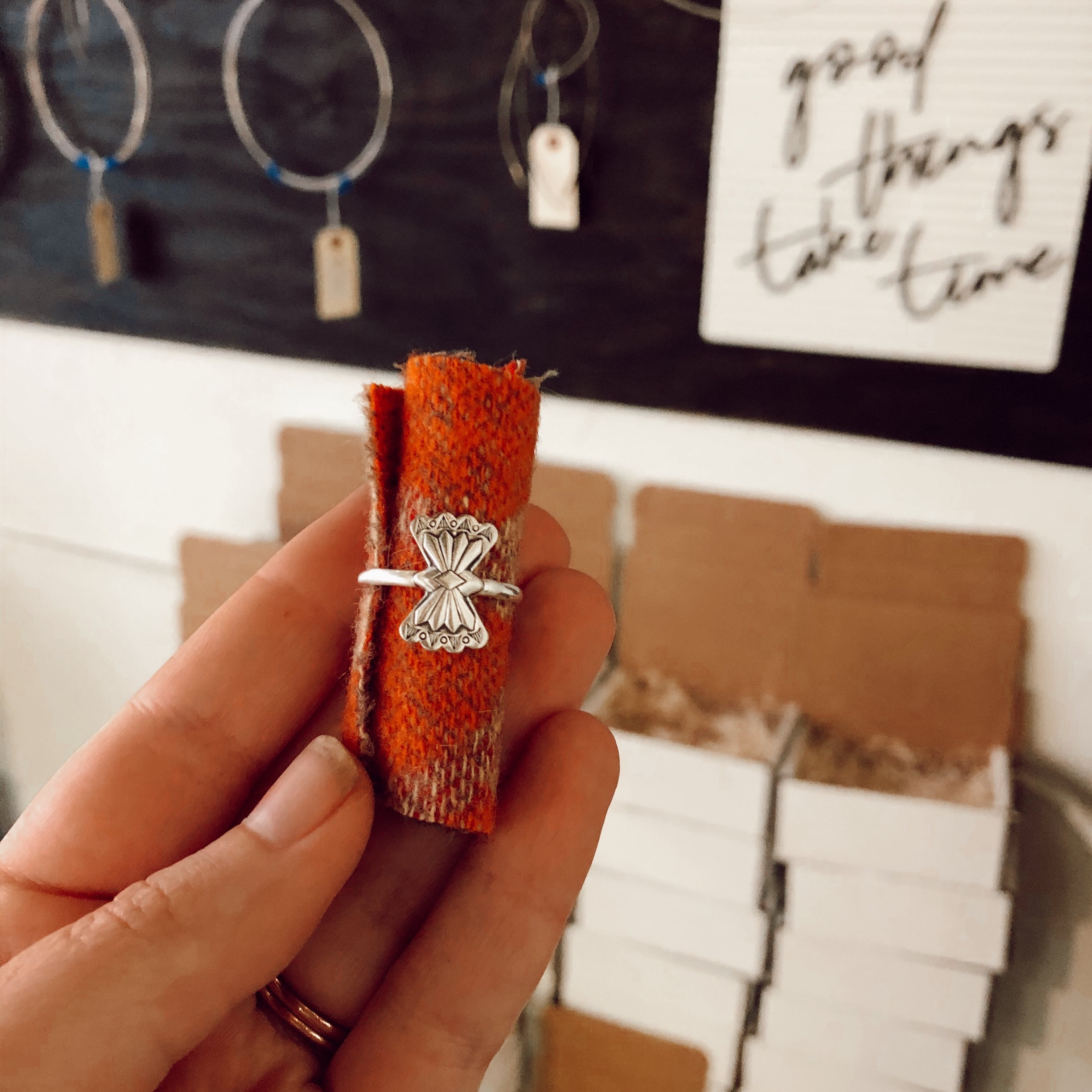 Butterfly Concho Stacking Ring