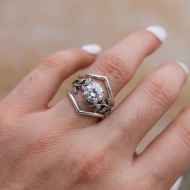 ‘Elowyn’ Brilliant Cut Moissanite Engagement Ring // Made to Order