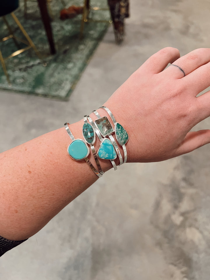 Kingman Turquoise Stacking Cuff 6.5-7" Wrist // One of a Kind