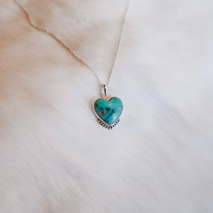 Kingman Turquoise Heart Necklace // One of a Kind