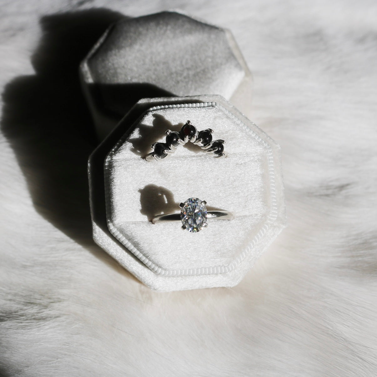 'Arabella' Curved Onyx Ring // Made to Order