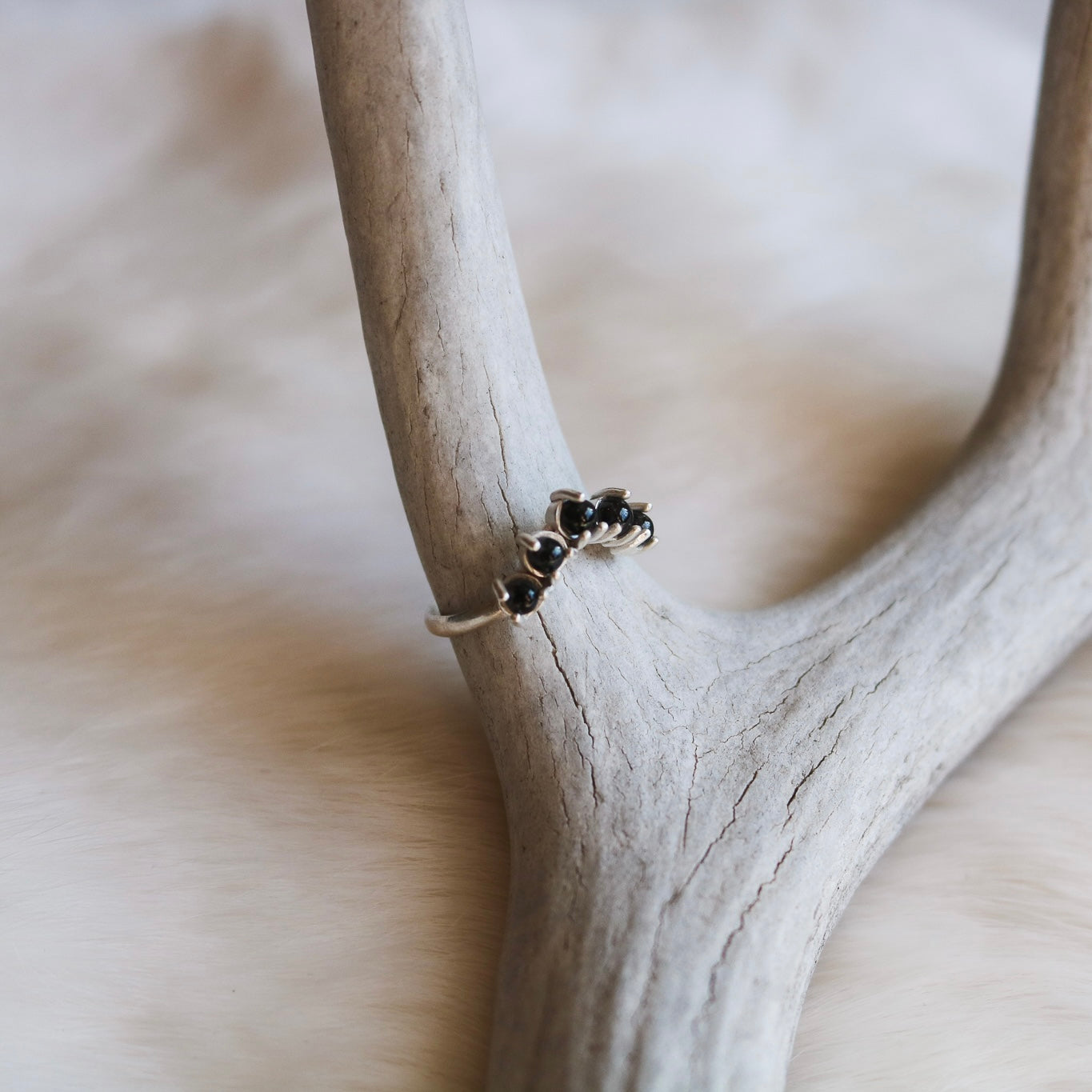 'Arabella' Curved Onyx Ring // Made to Order