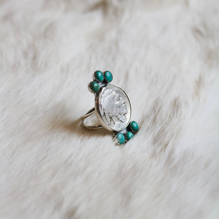 Badlands Buffalo Nickel Statement Ring // Made to Order