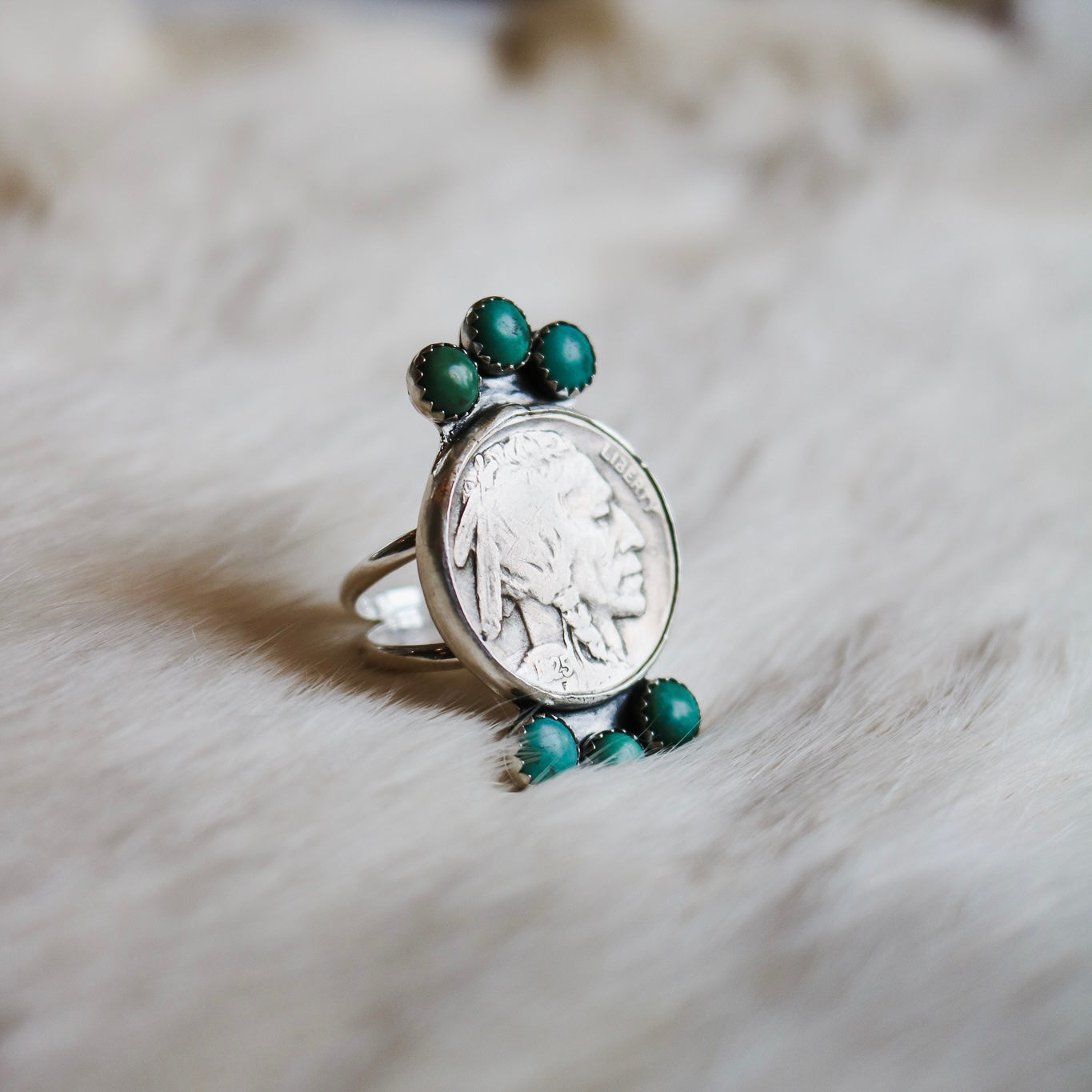 Badlands Buffalo Nickel Statement Ring // Made to Order