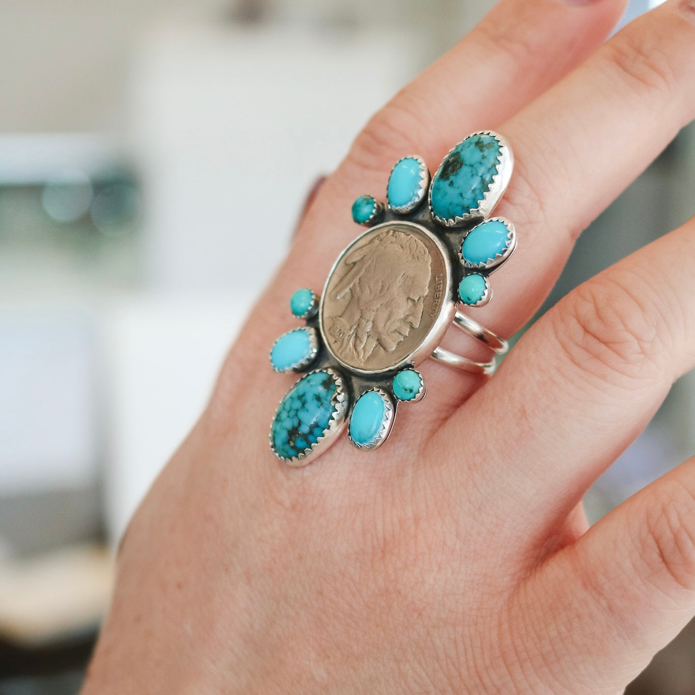 Dry Winds Buffalo Nickel Statement Ring // Made to Order