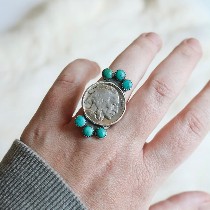 Badlands Buffalo Nickel Statement Ring // Made to Order