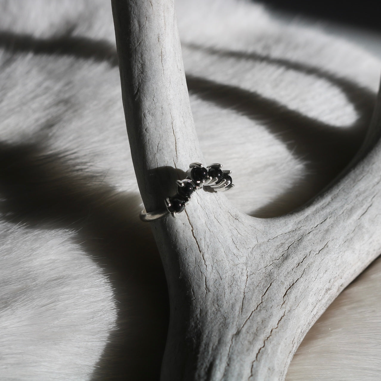 'Arabella' Curved Onyx Ring // Made to Order