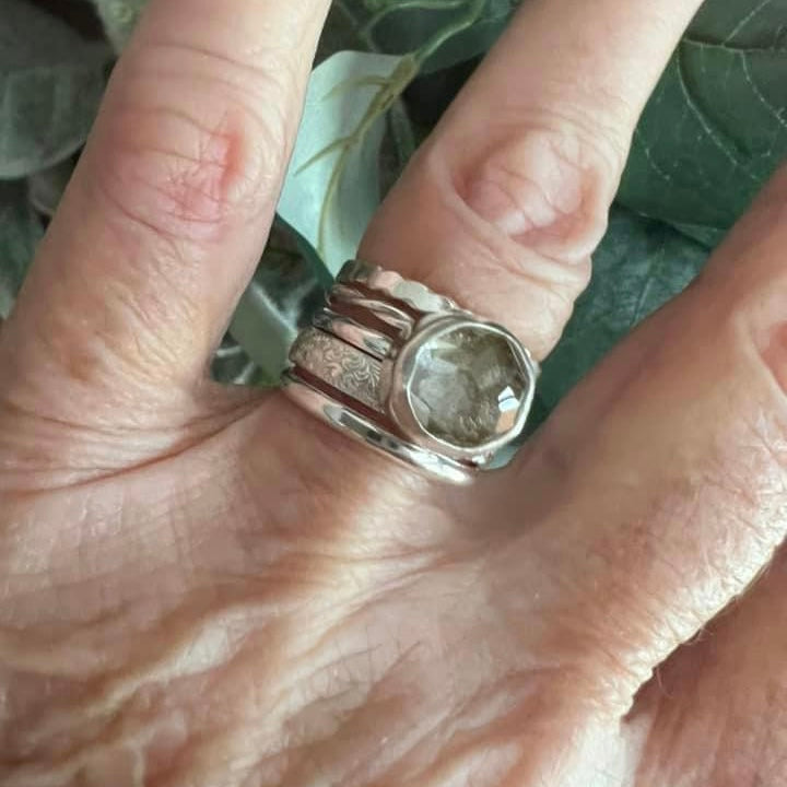 Memorial Ring in White Topaz // Made to Order