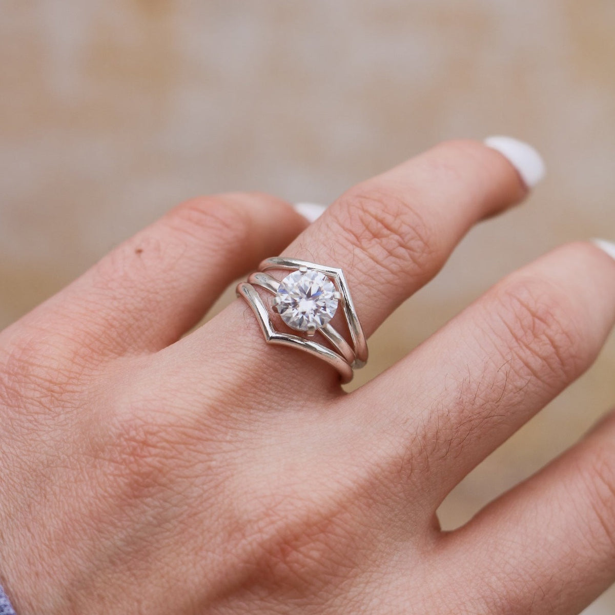 'Marilyn' Diamond Engagement & Wedding Ring Set // Made to Order