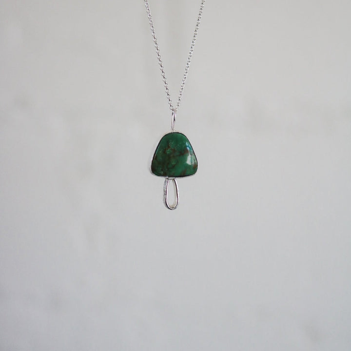 'Fun Guy' Mushroom Necklace in Alacran Turquoise // One of a Kind