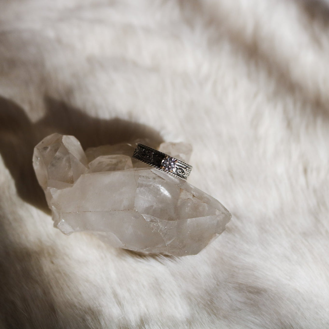 ‘Sorrell' Western Tooled + Diamond Engagement Ring // Made to Order