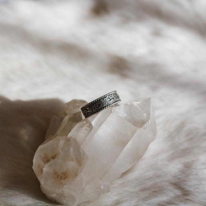 Selah Western Tooled Stacking Ring Band // Made to Order