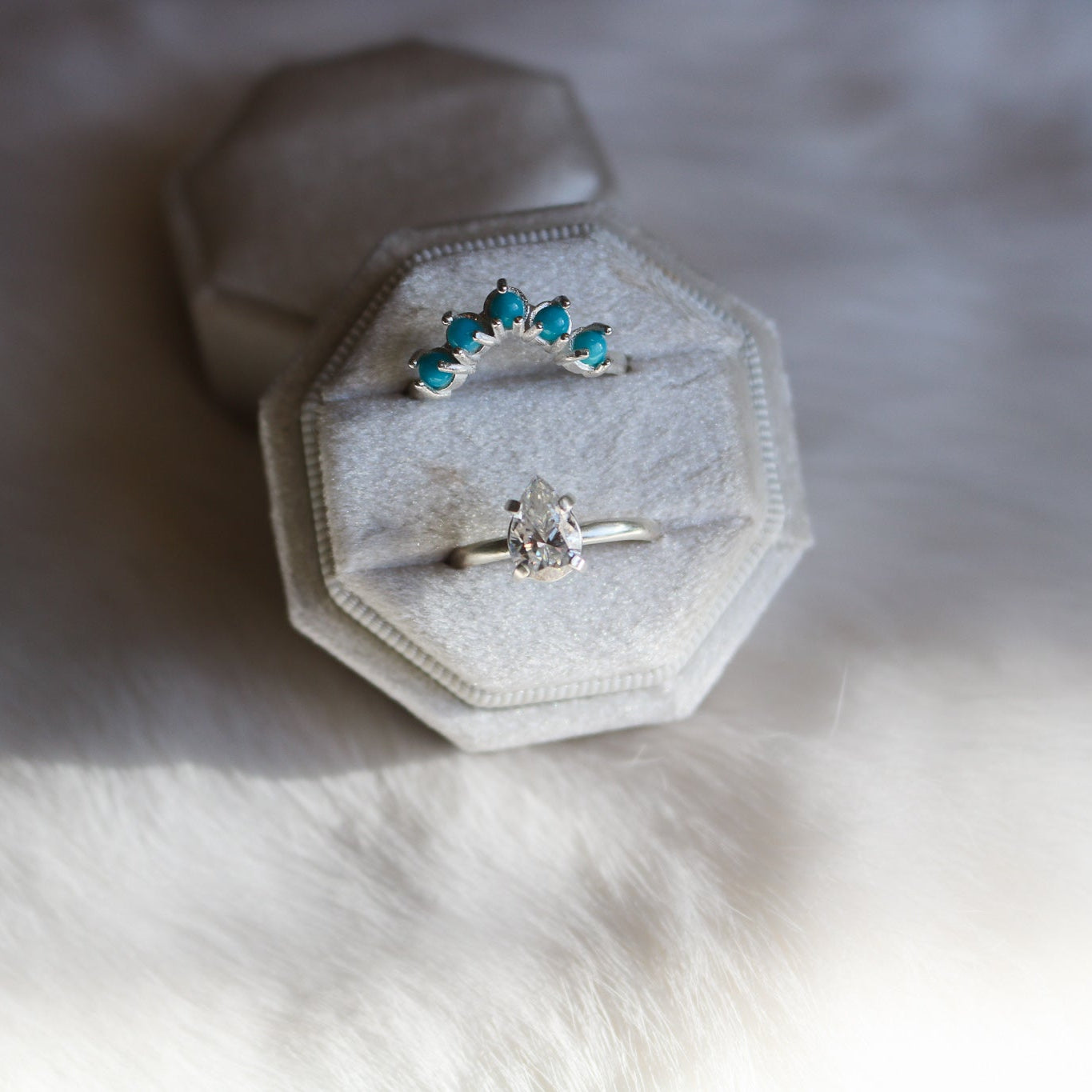 Pear Cut Diamond Engagement Ring in 14K Gold // Made to Order