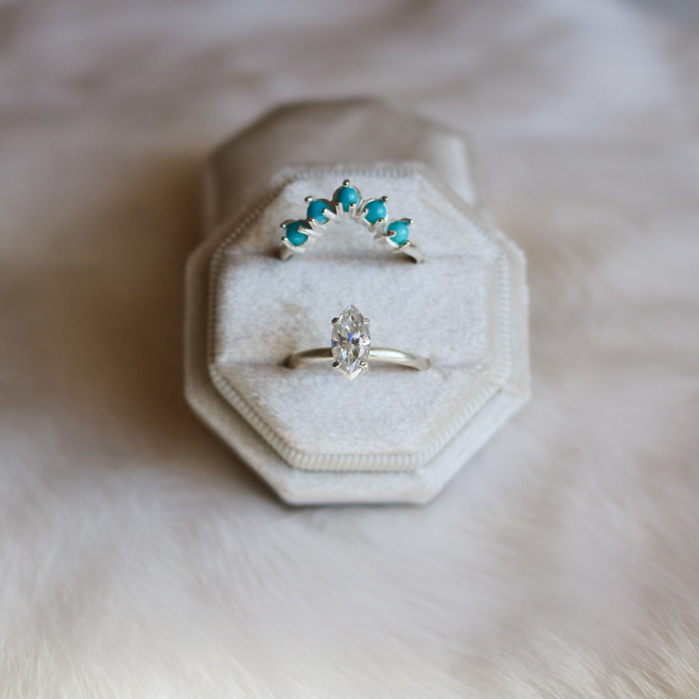 Marquise Cut Diamond Engagement Ring in 14K Yellow Gold // Made to Order