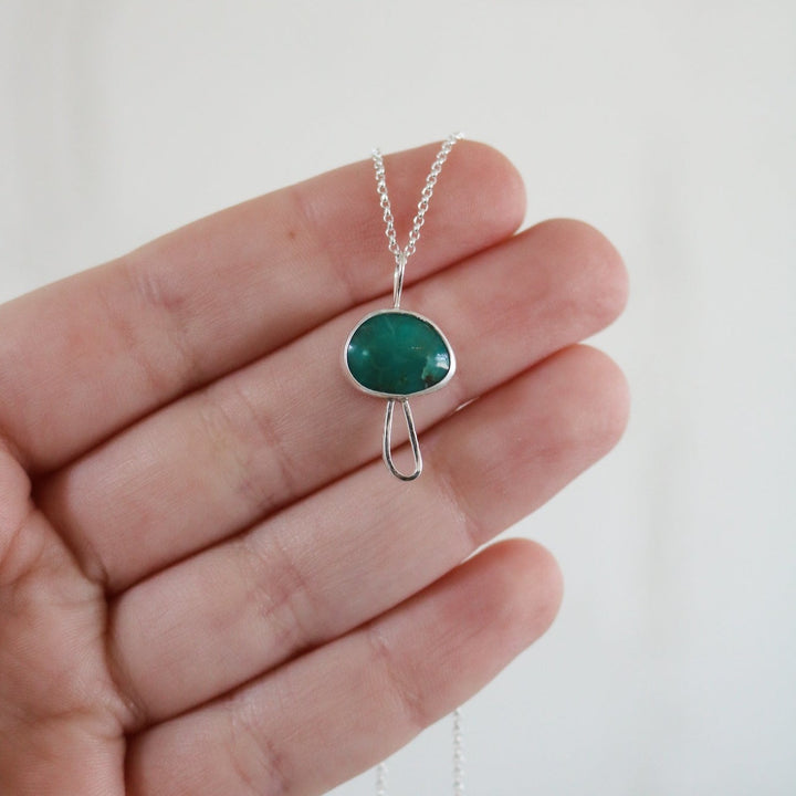 'Fun Guy' Mushroom Necklace in Fox Mine Turquoise // One of a Kind
