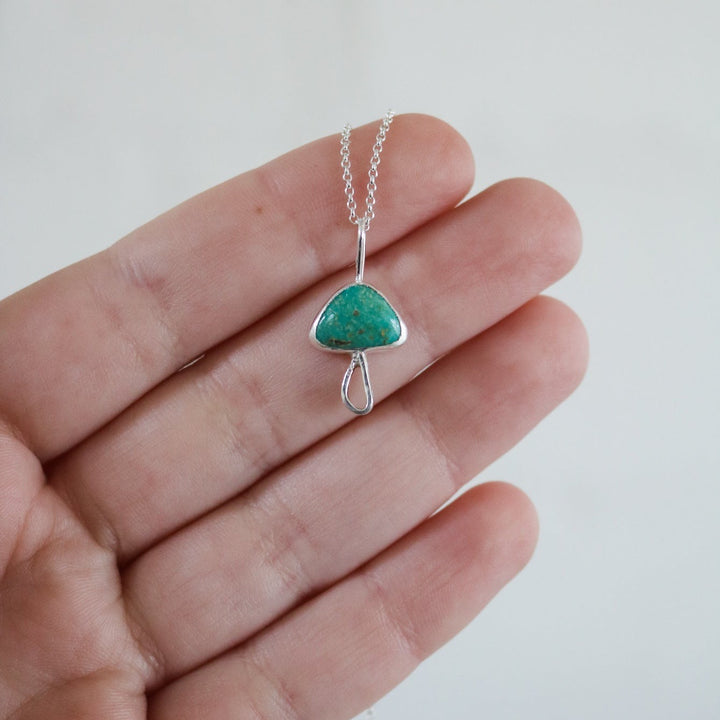 'Fun Guy' Mushroom Necklace in Kingman Turquoise // One of a Kind