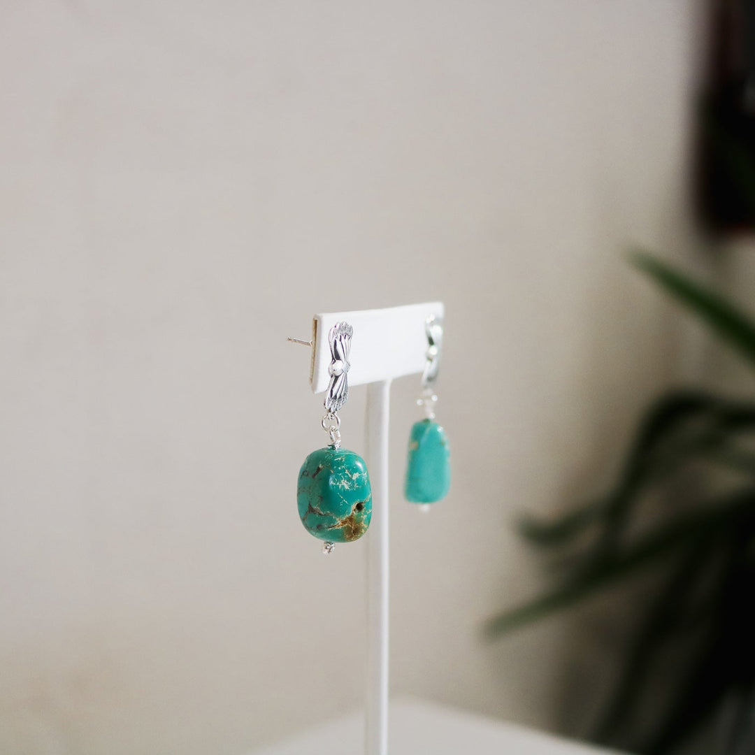 Butterfly Concho + American Turquoise Drop Earrings // One of a Kind