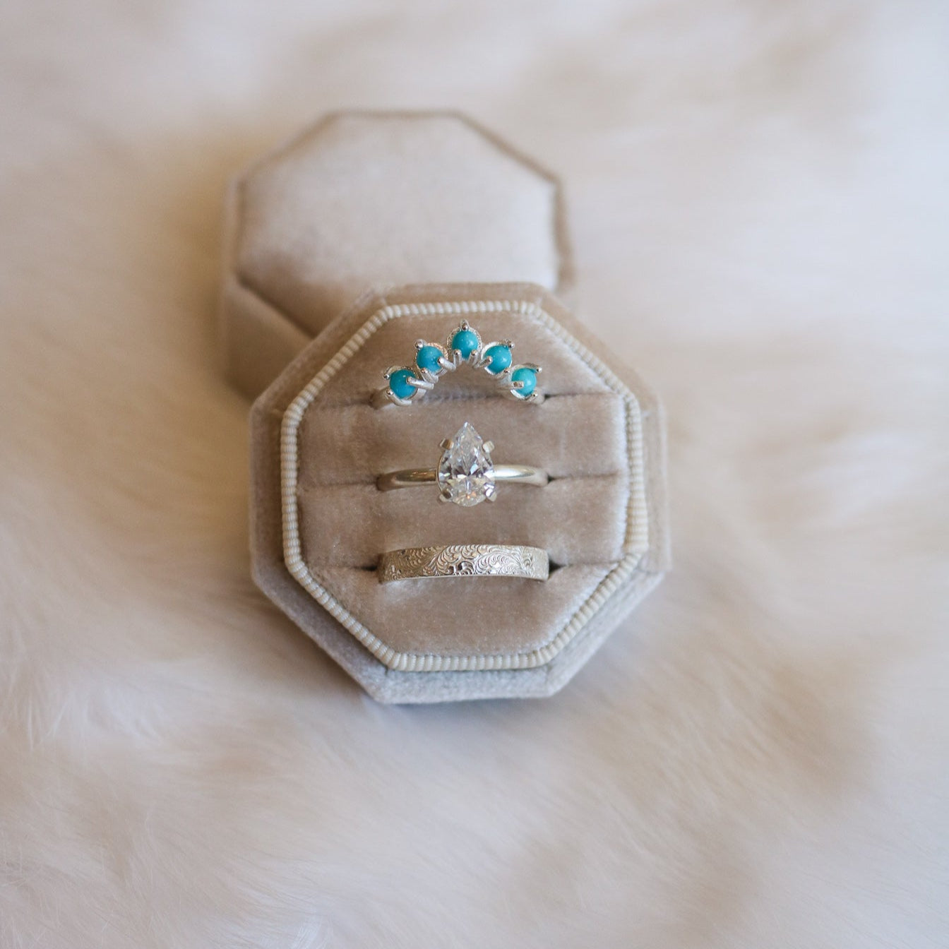 Pear Cut Diamond Engagement Ring in 14K Gold // Made to Order