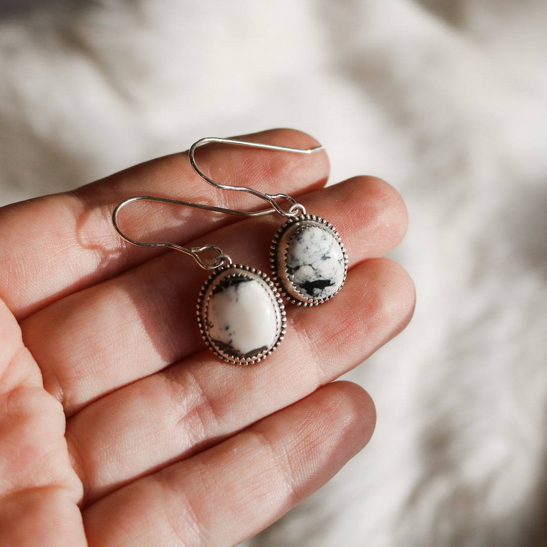 White Buffalo Drop Earrings // One of a Kind