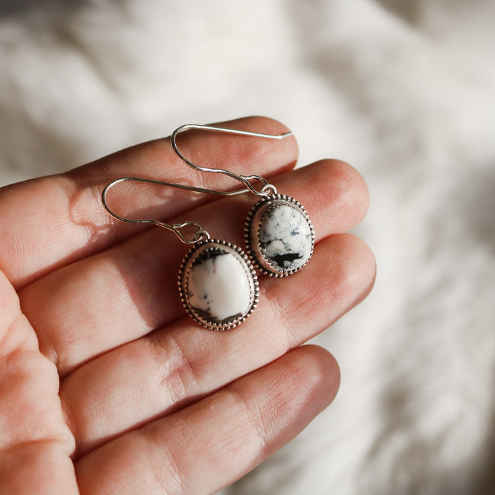 White Buffalo Drop Earrings // One of a Kind