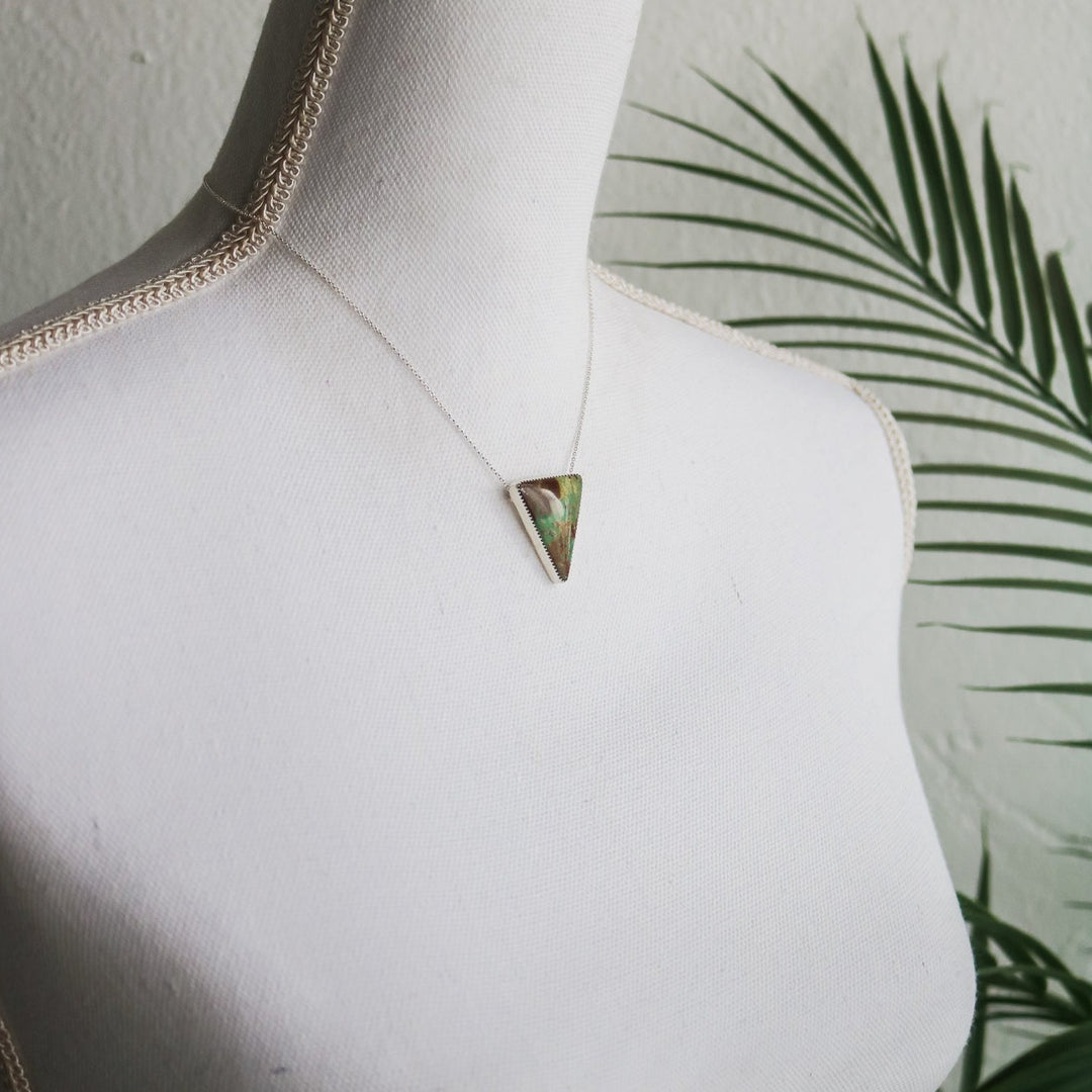 Kingman Turquoise Triangle Necklace