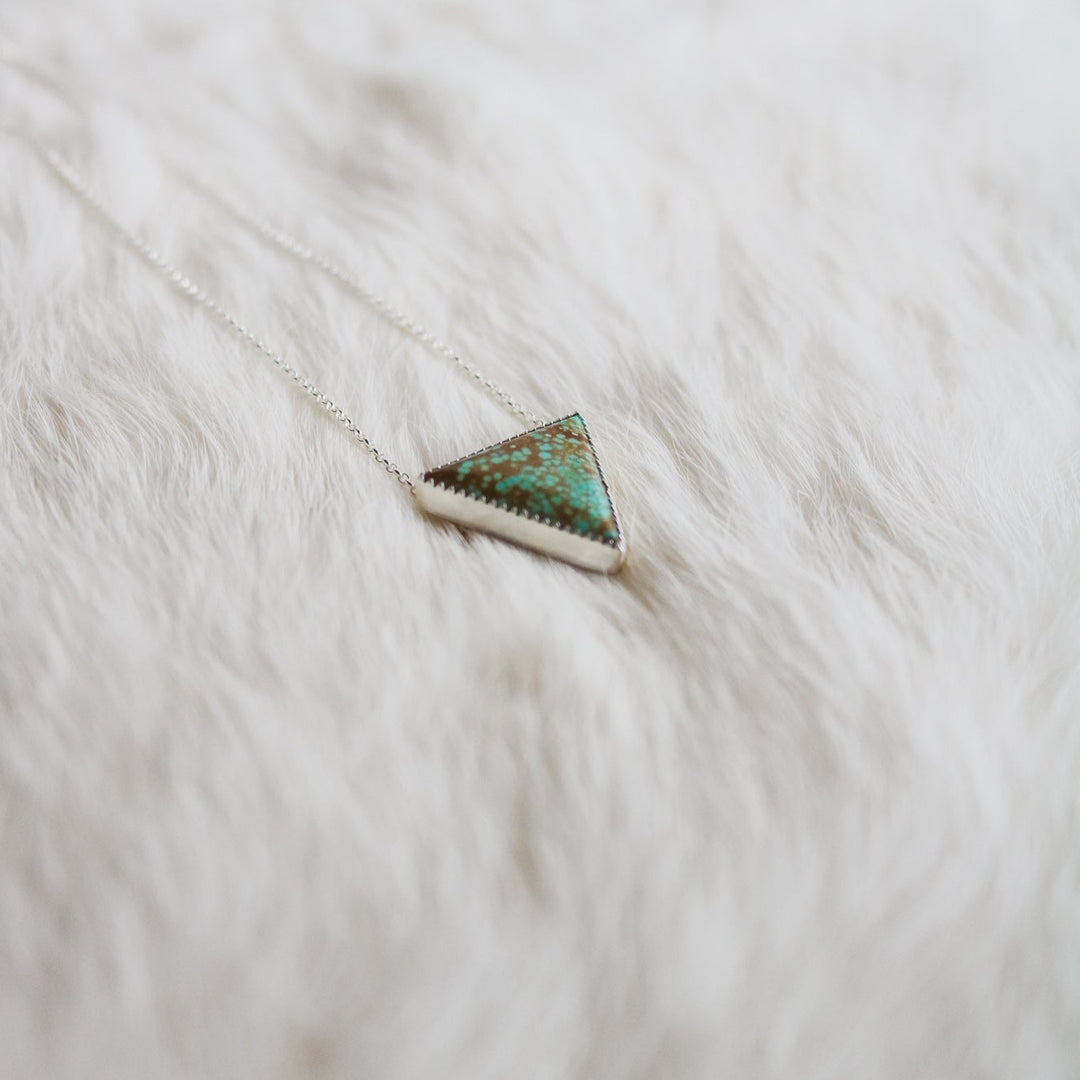 Number Eight Mine Turquoise Triangle Necklace