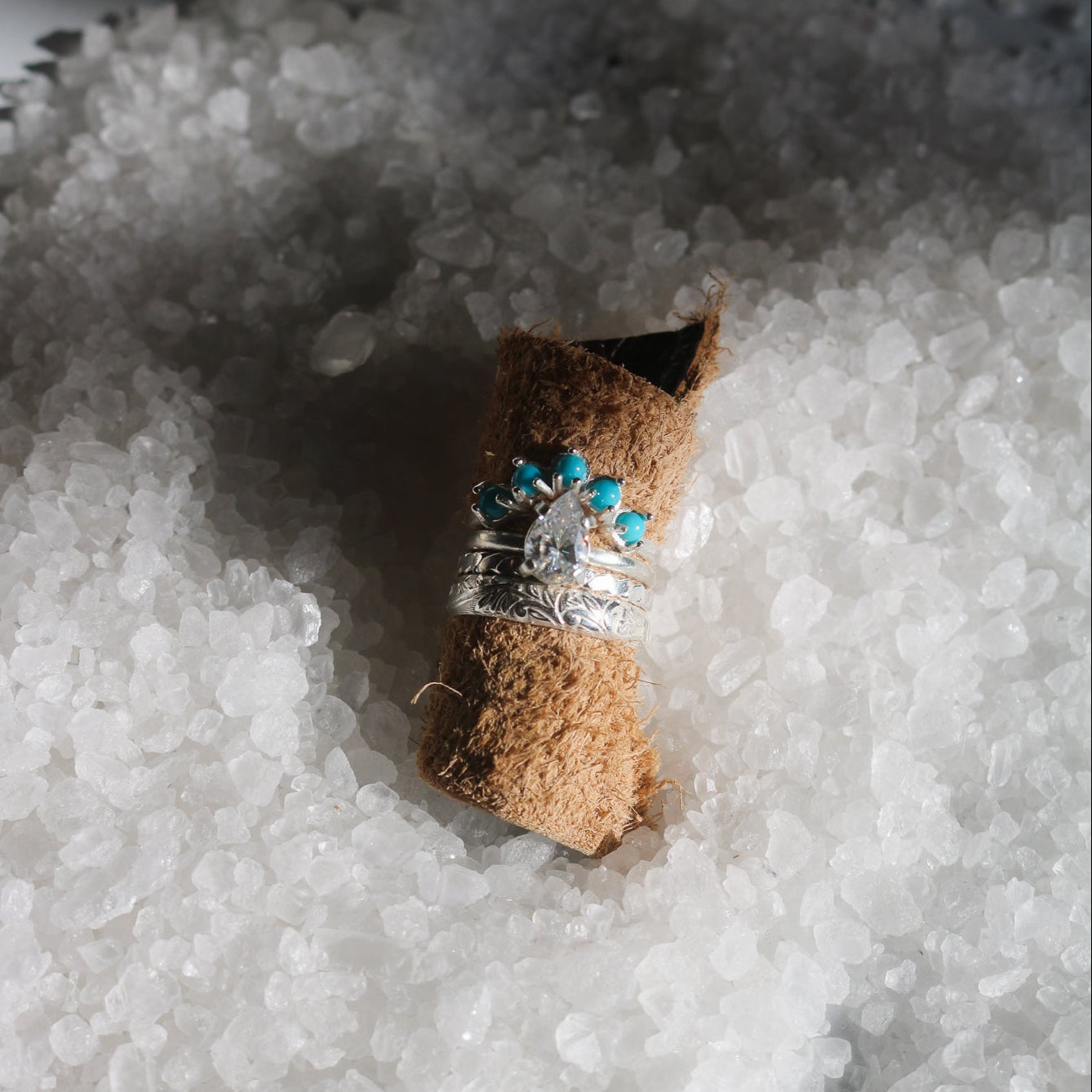 Pear Cut Diamond Engagement Ring in 14K Gold // Made to Order