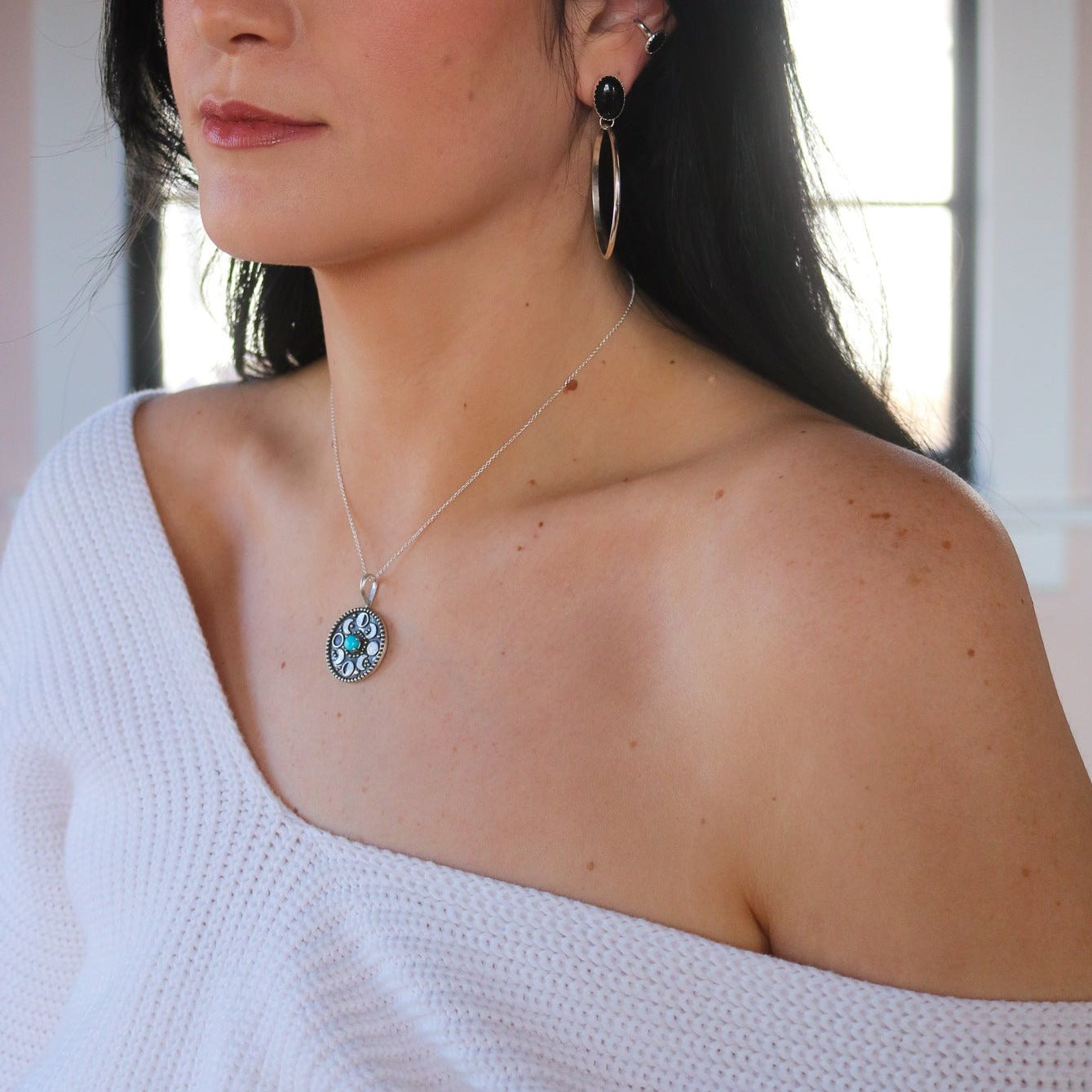 Moon Phases Medallion Charm/Necklace