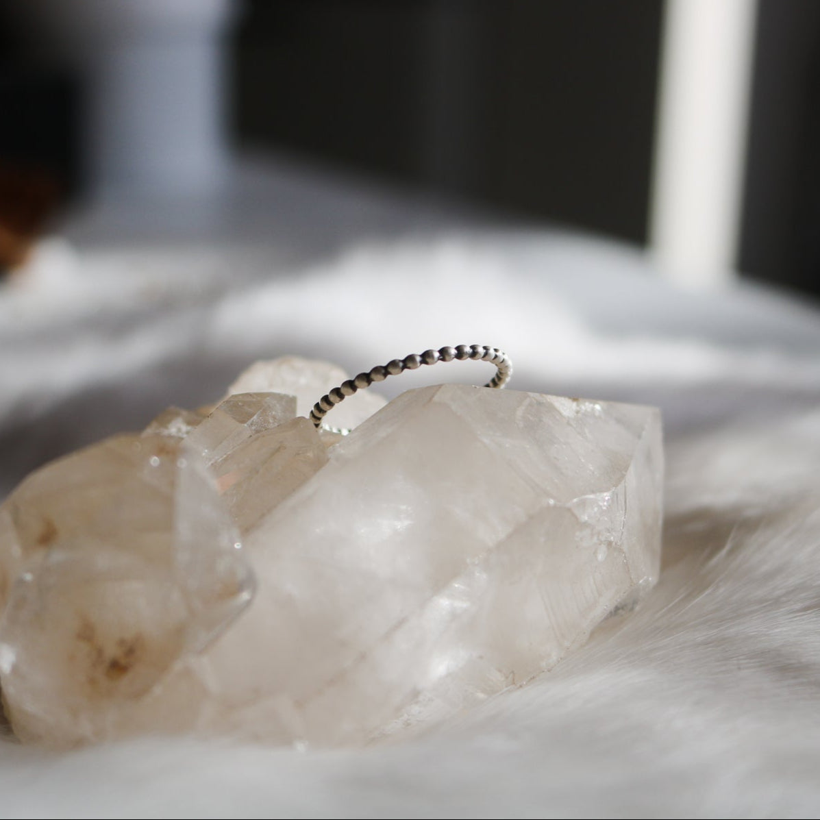 June Beaded Stacking Ring // Made to Order