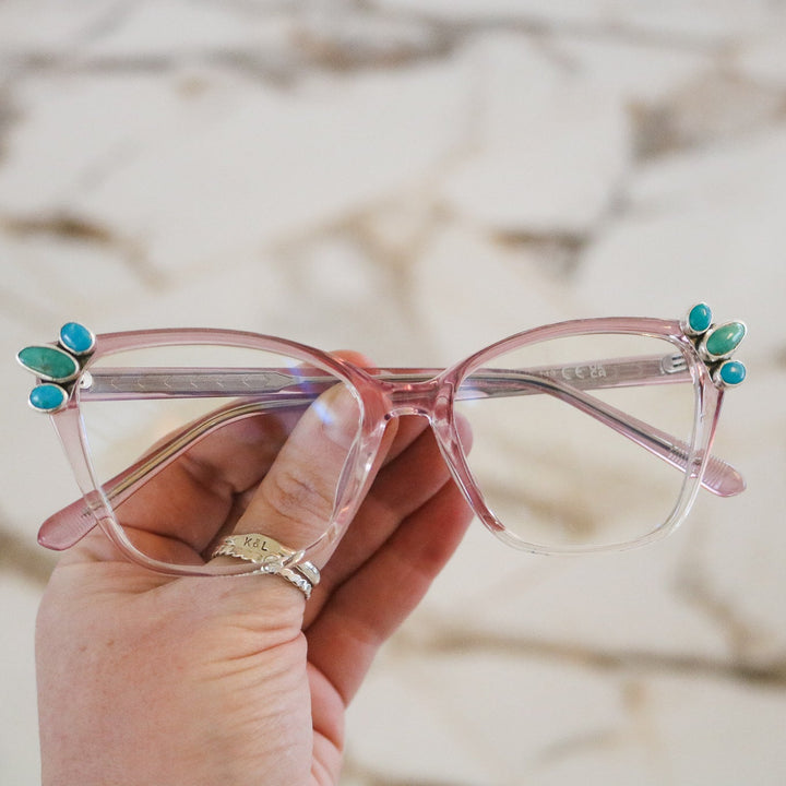 Turquoise Blue Light Glasses // One of a Kind