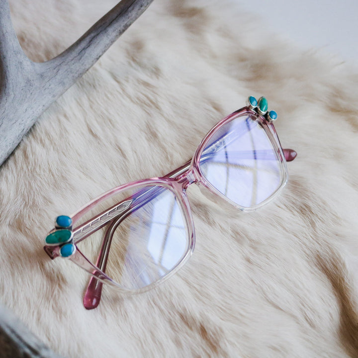 Turquoise Blue Light Glasses // One of a Kind