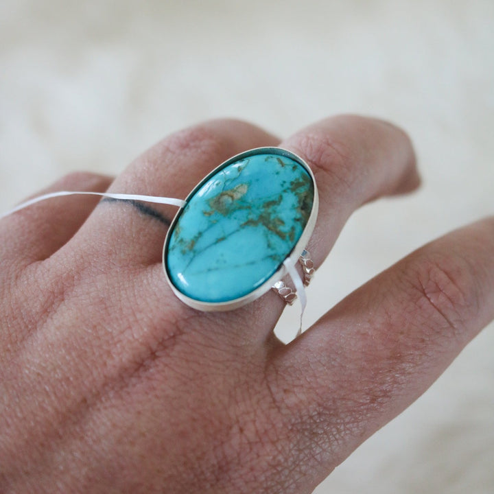Kingman Turquoise Statement Ring // Finished to Size