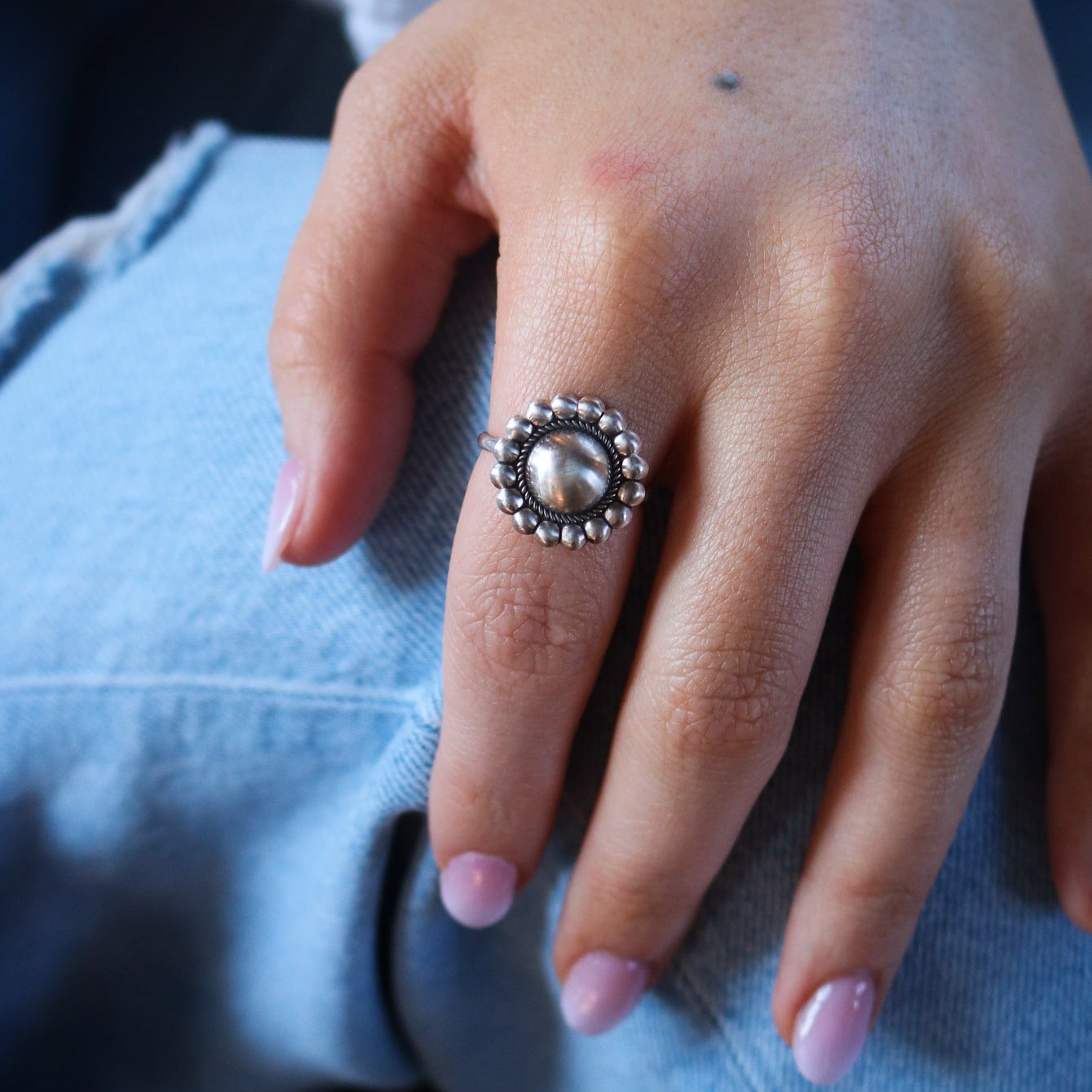 Mirror Concho Stacking Ring