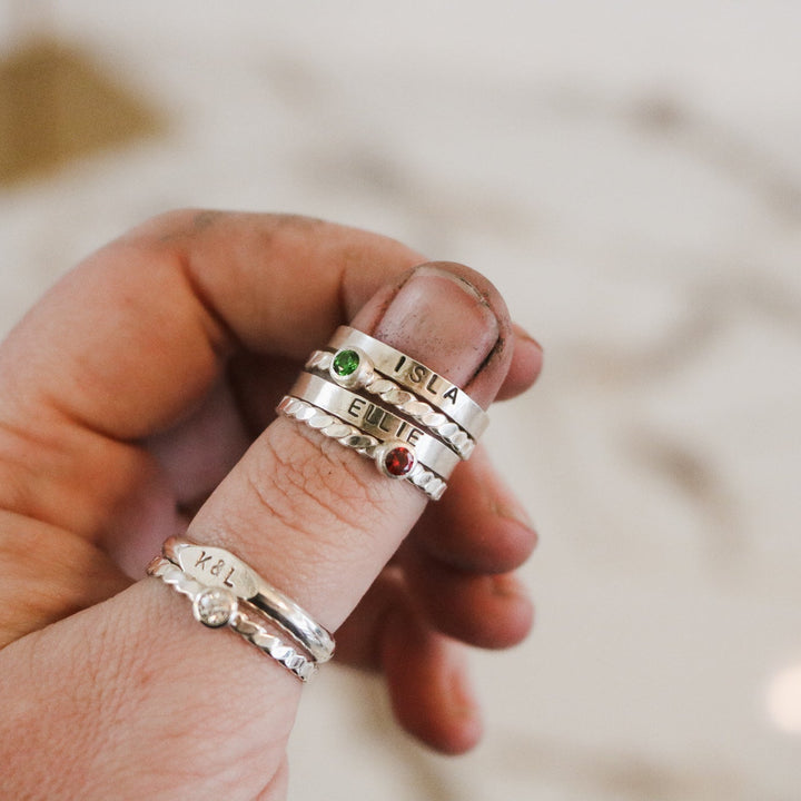 Custom Name Ring in Sterling Silver // Made to Order