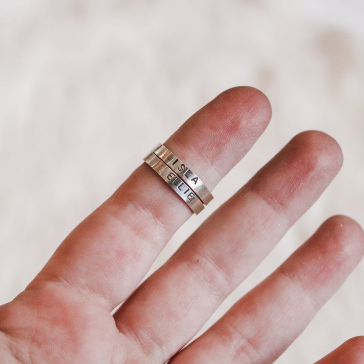 Custom Name Ring in Sterling Silver // Made to Order