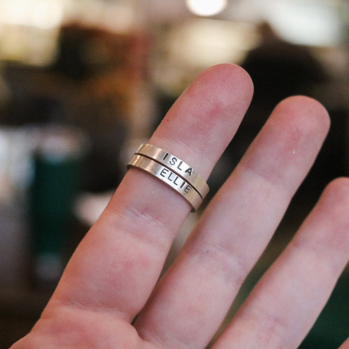 Custom Name Ring in Sterling Silver // Made to Order