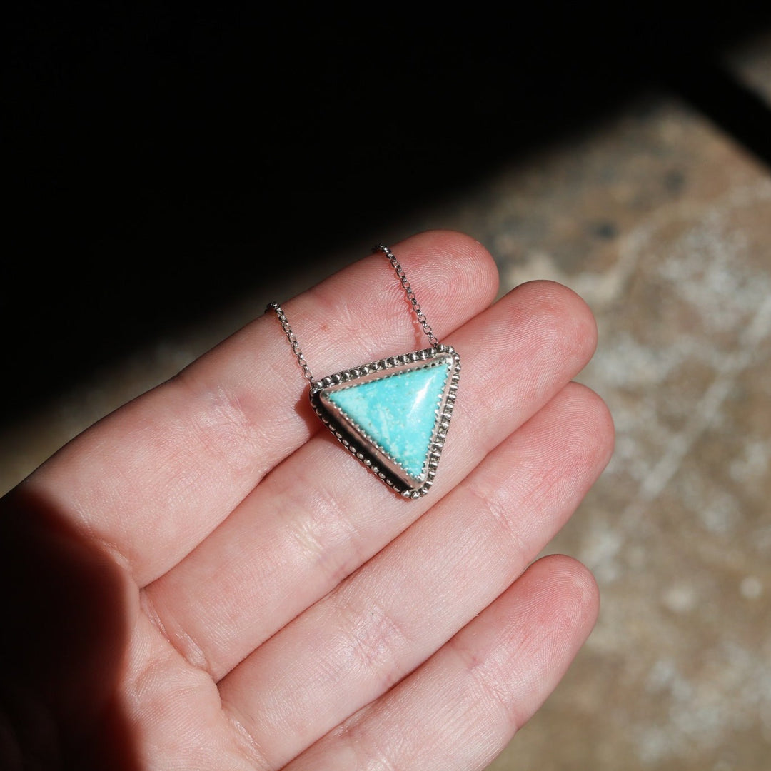Whitewater Kingman Turquoise Triangle Necklace
