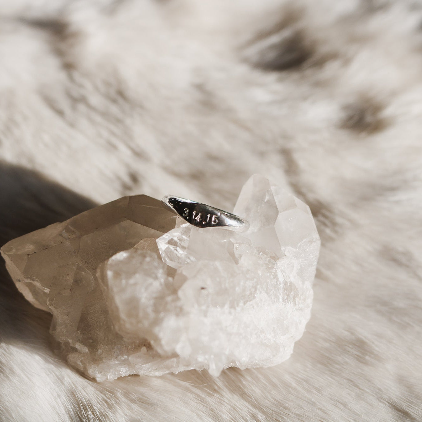 Commemorative Date Signet Stacking Ring // Made to Order