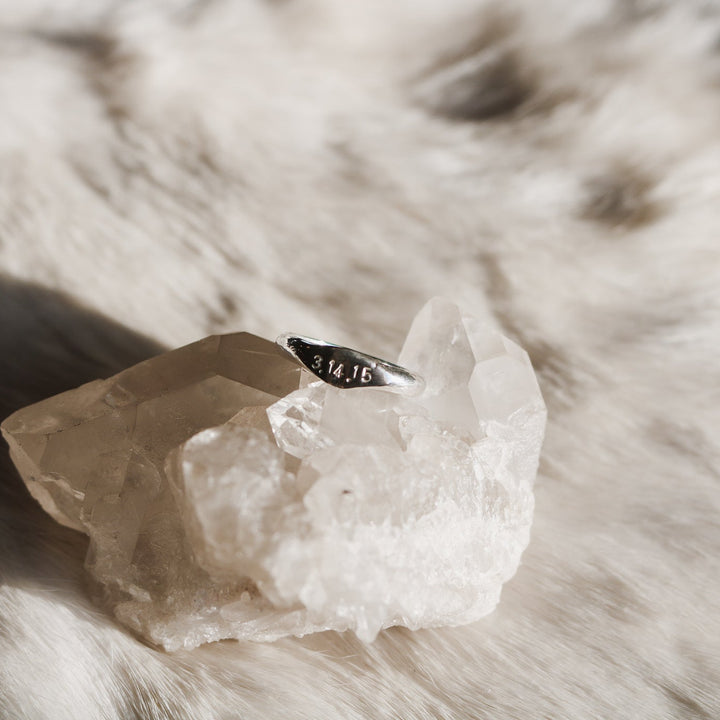 Commemorative Date Signet Stacking Ring // Made to Order