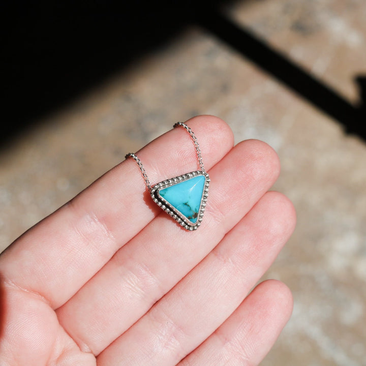 Kingman Turquoise Triangle Necklace // One of a Kind