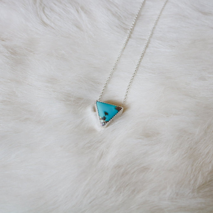 Kingman Turquoise Triangle Necklace