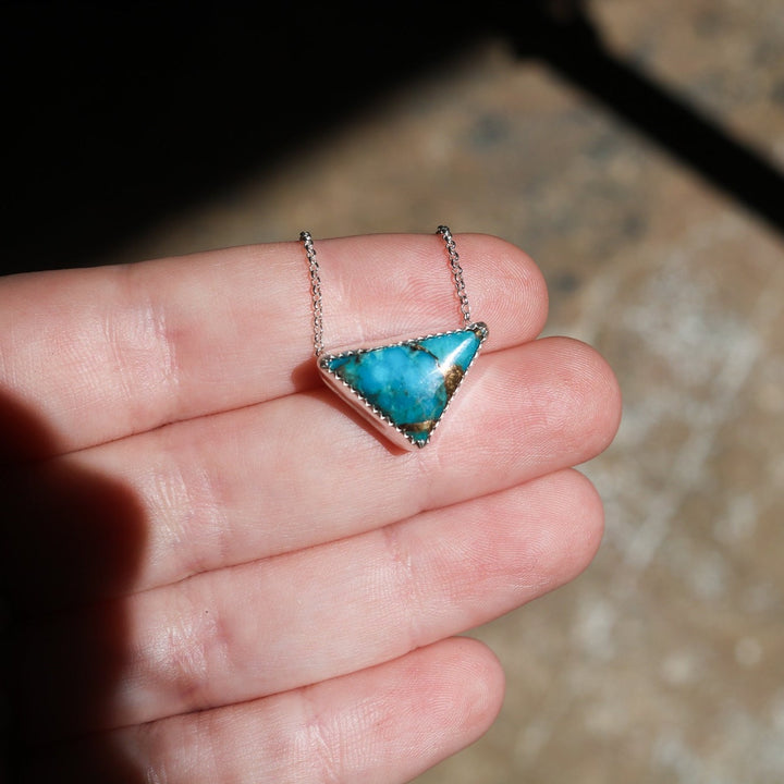 American Turquoise Triangle Necklace // One of a Kind