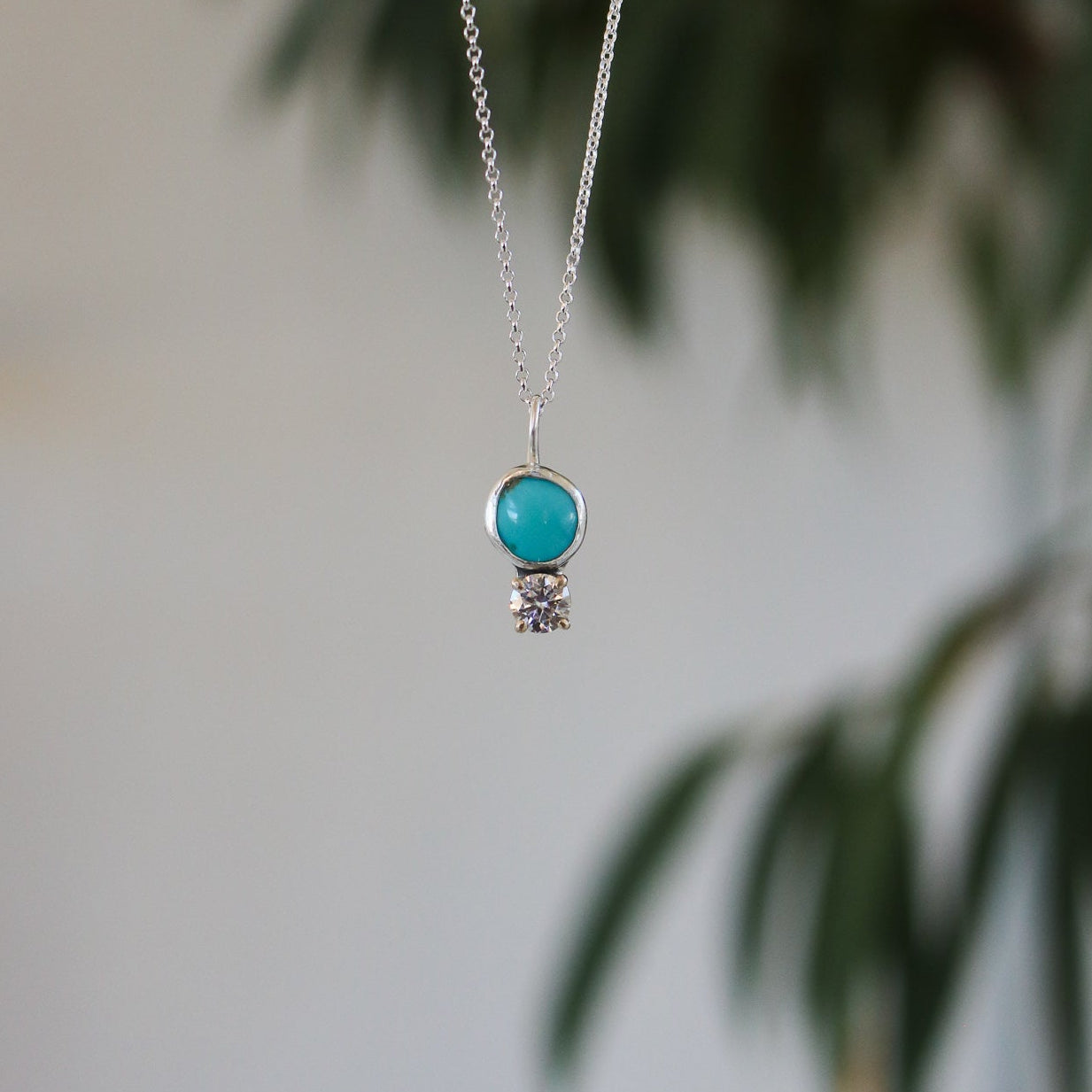 Turquoise & Diamond Necklace II // One of a Kind