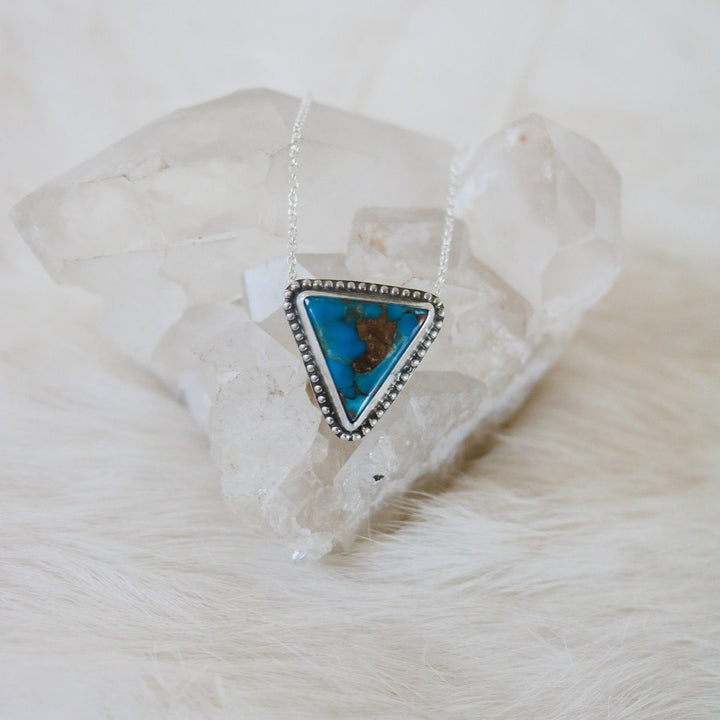 Blue Mojave Turquoise Triangle Necklace // One of a Kind