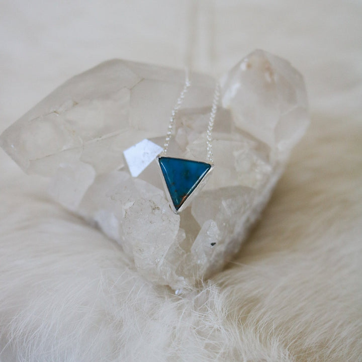 Blue Mojave Turquoise Triangle Necklace // One of a Kind