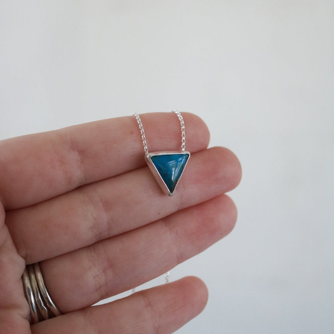 Blue Mojave Turquoise Triangle Necklace // One of a Kind