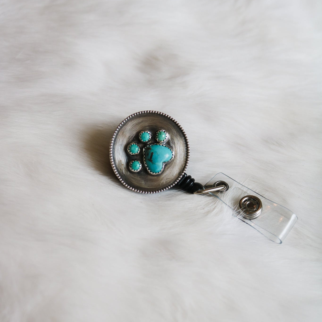 Paw Print Badge Reel // Made to Order