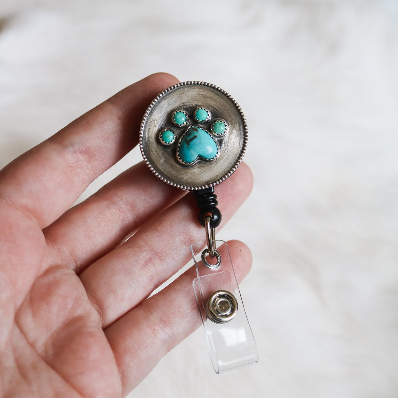Paw Print Badge Reel // Made to Order