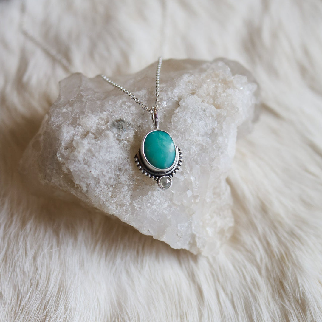 Turquoise & Diamond Necklace V // One of a Kind